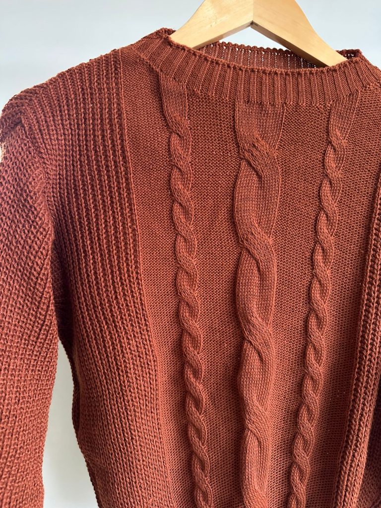 Casaco Tricot Trança